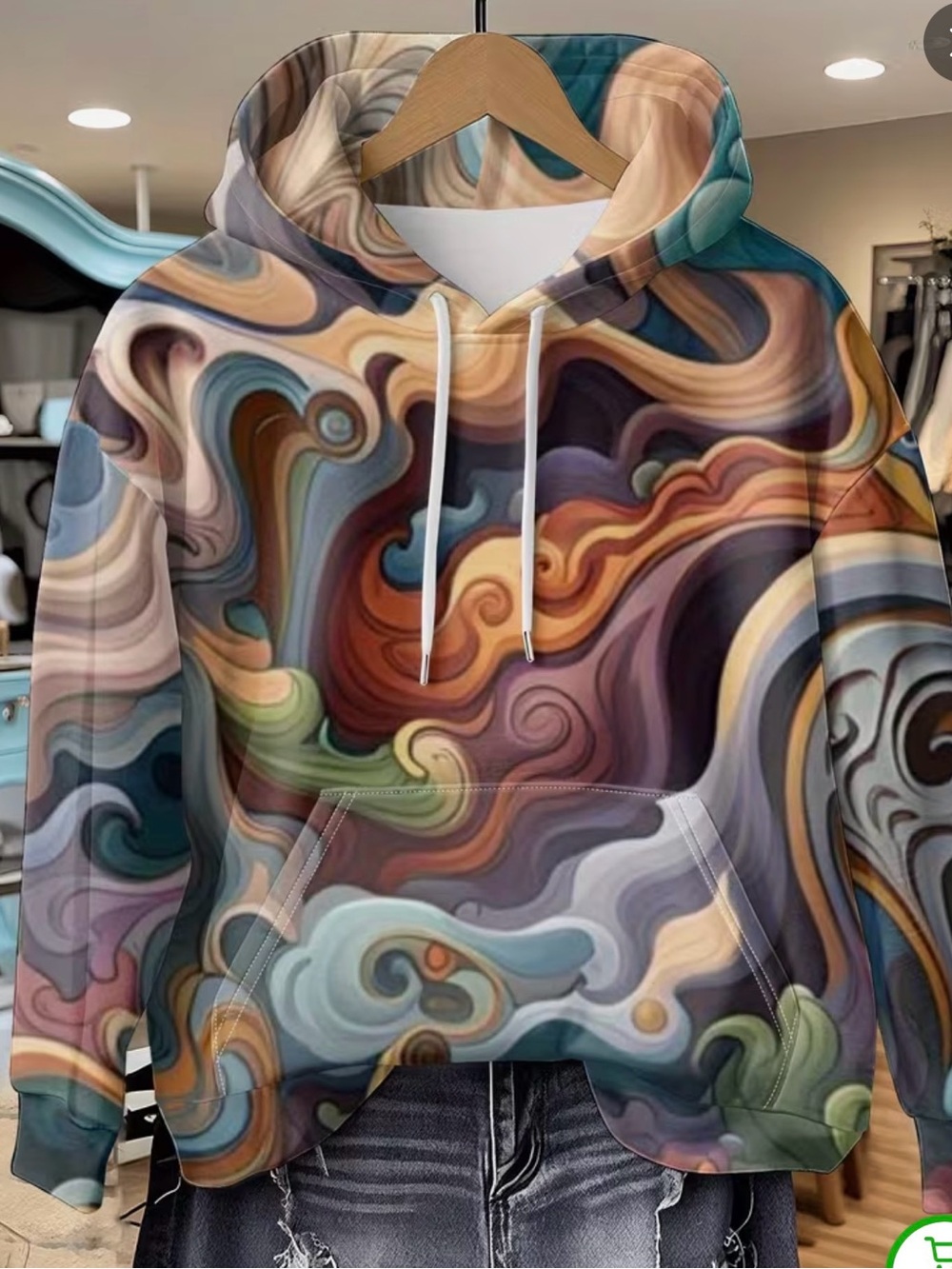 Multicolor Swirl Art Hoodie